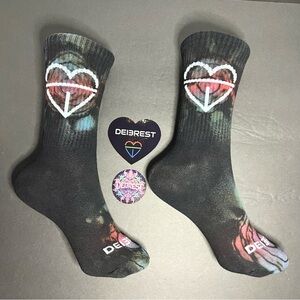DEI3REST “Voidwave” Custom handmade  Tie-Dye  Crew Socks